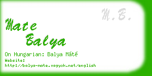 mate balya business card